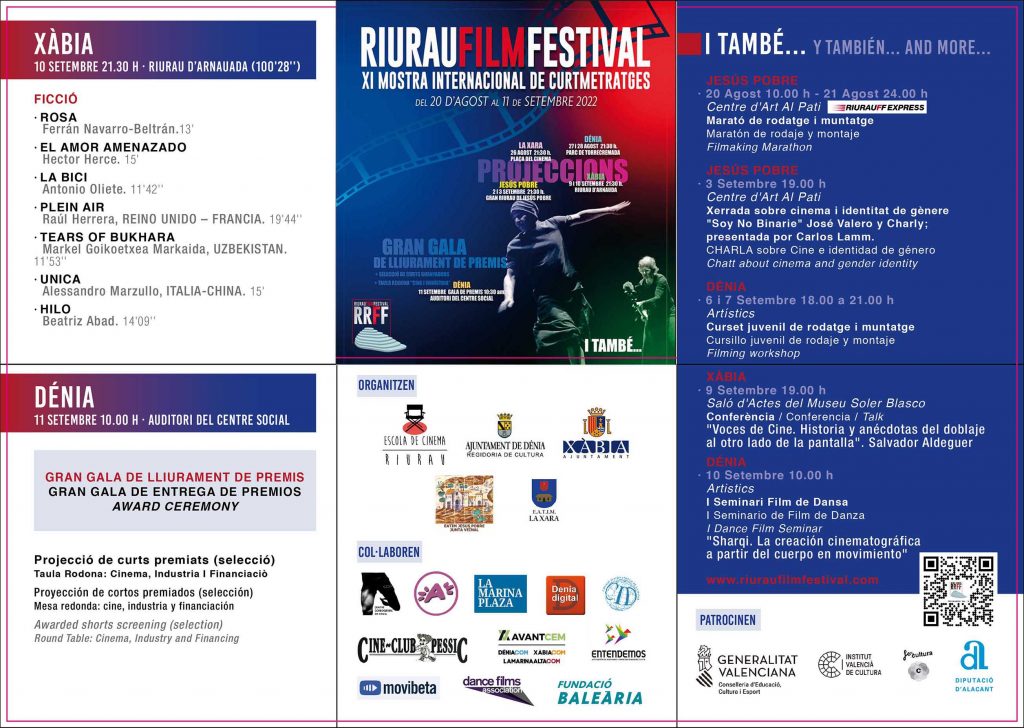Programa del RiuRau Film Festival 2022